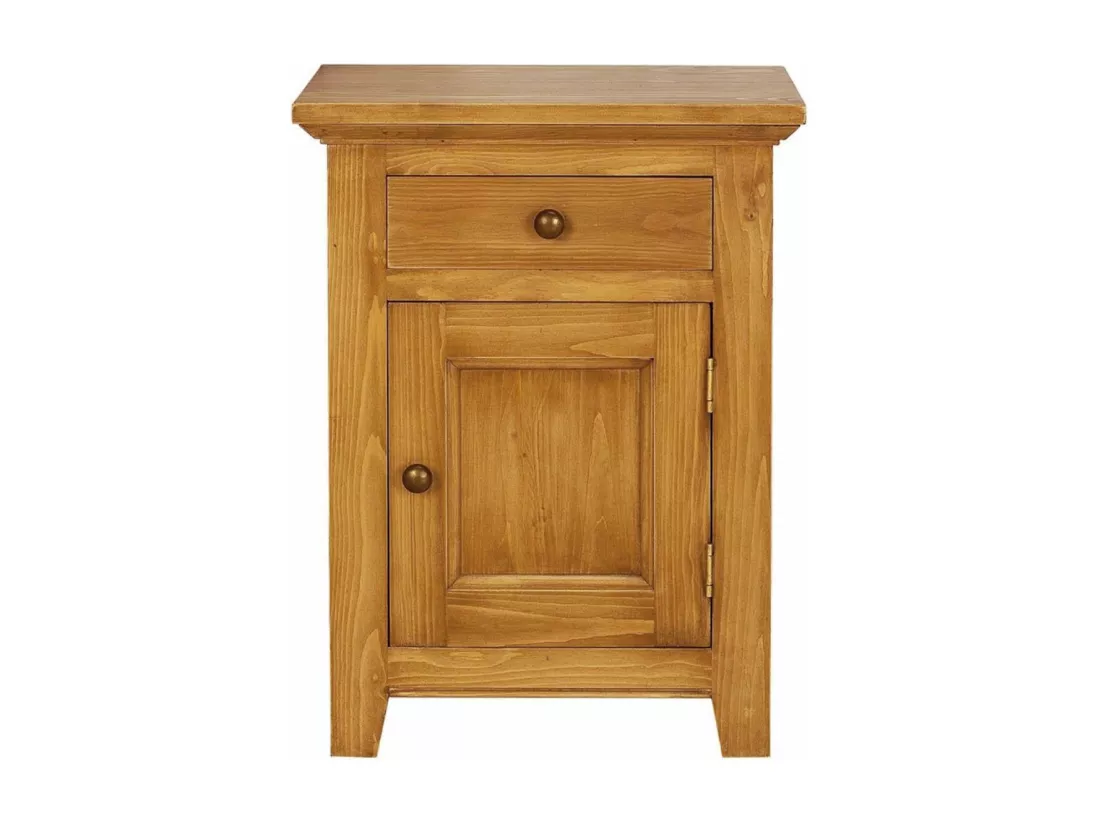 Table de chevet ouverture porte à droite Bois Marron - First Interior's