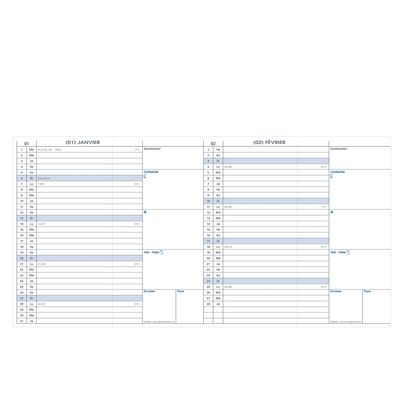 Agenda de poche Impala Minibest avec répertoire - 1 mois sur 1 page - 7,5 x 14 cm - noir - Quo Vadis