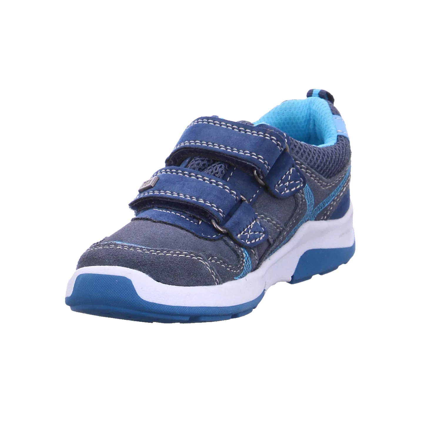 LURCHI Kleinkinder-Halbschuh Klett Blau Leder  Sneaker