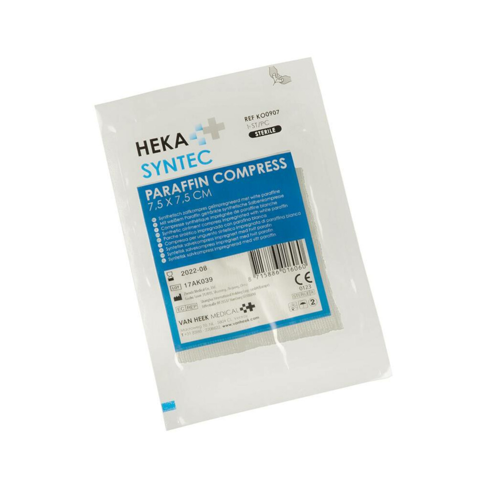 Heka Paraffin Compress 7,5 x 7,5 cm Steriel10 stuks