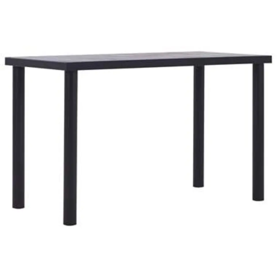 vidaXL - Eettafel - Zwart - MDF - 120 x 60 x 75 cm