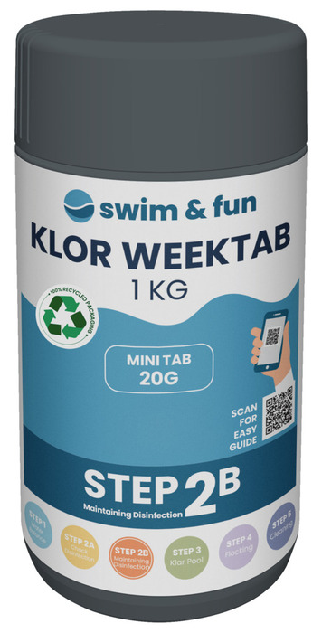 Klor WeekTab langsomklor 1 kg - Swim & Fun