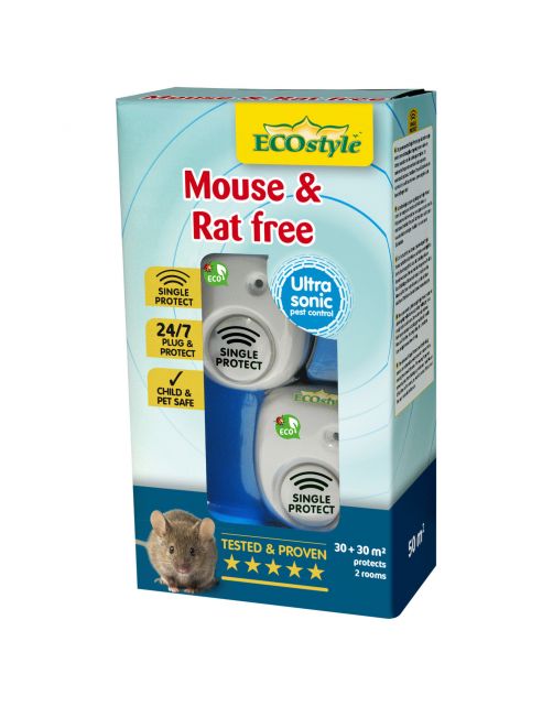 Ecostyle Mouse & Rat Free - Ongediertebestrijding - 30+30 m2 2 stuks