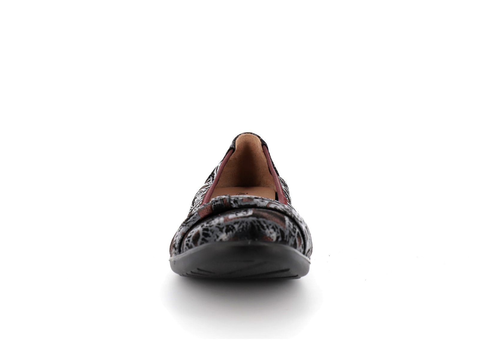 Inea-JOCKO Cuir Noir Bordeaux