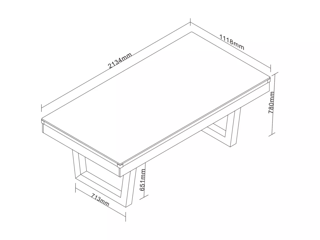 Table transformable - Billard & Ping-pong - Coloris blanc et noir - L213,4 x P111,8 x H78,5 cm - MELIAN
