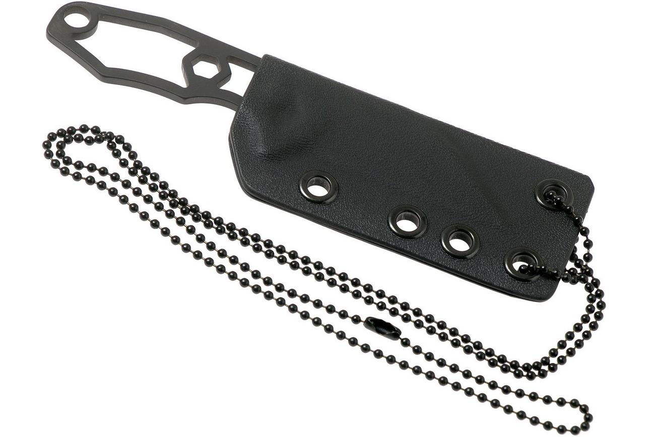 Rick Hinderer LP-1 Wharncliffe DLC Black nekmes, met UltiClip