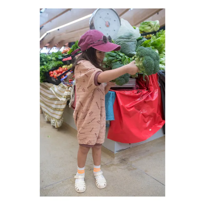 Bootani Combishort Coton Bio Imprimée | Abricot