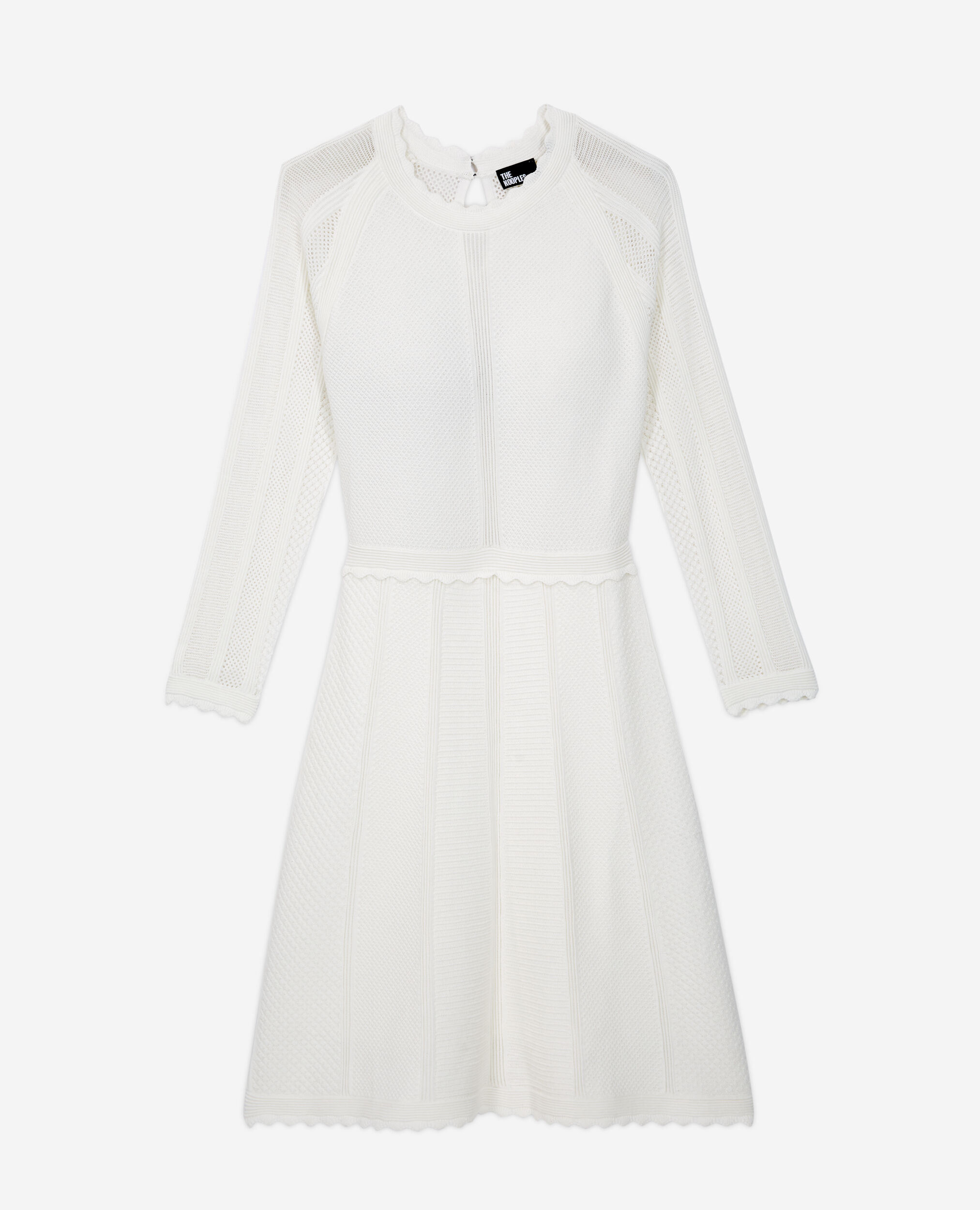 Robe courte blanche en maille