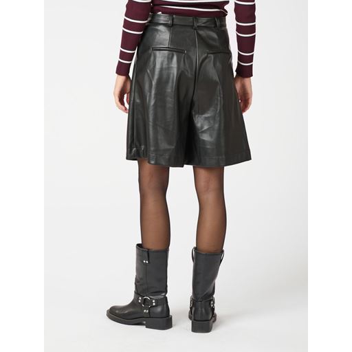 Neo Noir Nika Bermuda PU Shorts, Black, 34