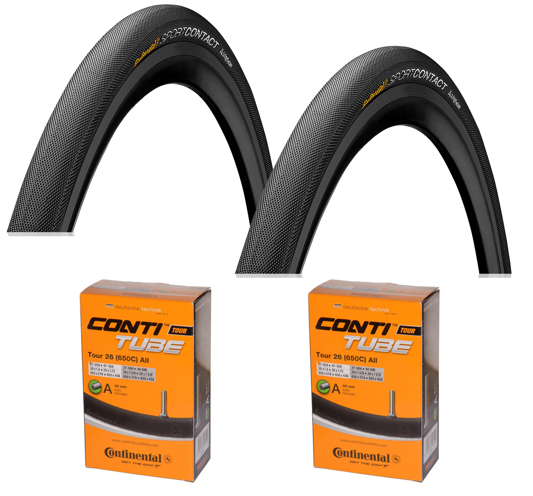 2 Dæk + 2 Slanger Continental SportContact II 26x1.60