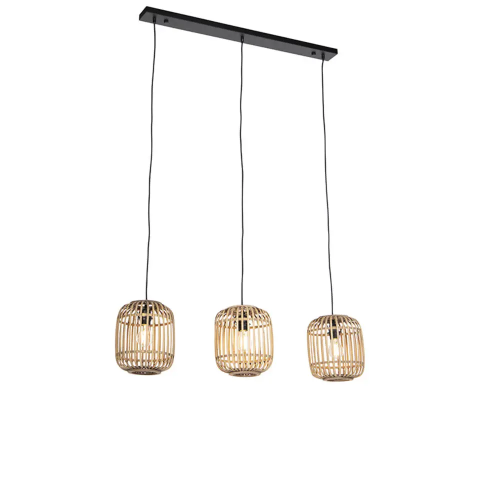 Qazqa hanglampen manila beige e27