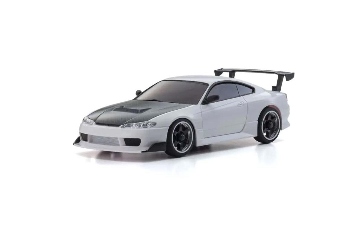 Mini-Z MA020 Nissan Silvia S15 GT 1:27, Weiss, ARTR<br>AWD Mini-Z-Modell mit Driftreifen im Fertigset
