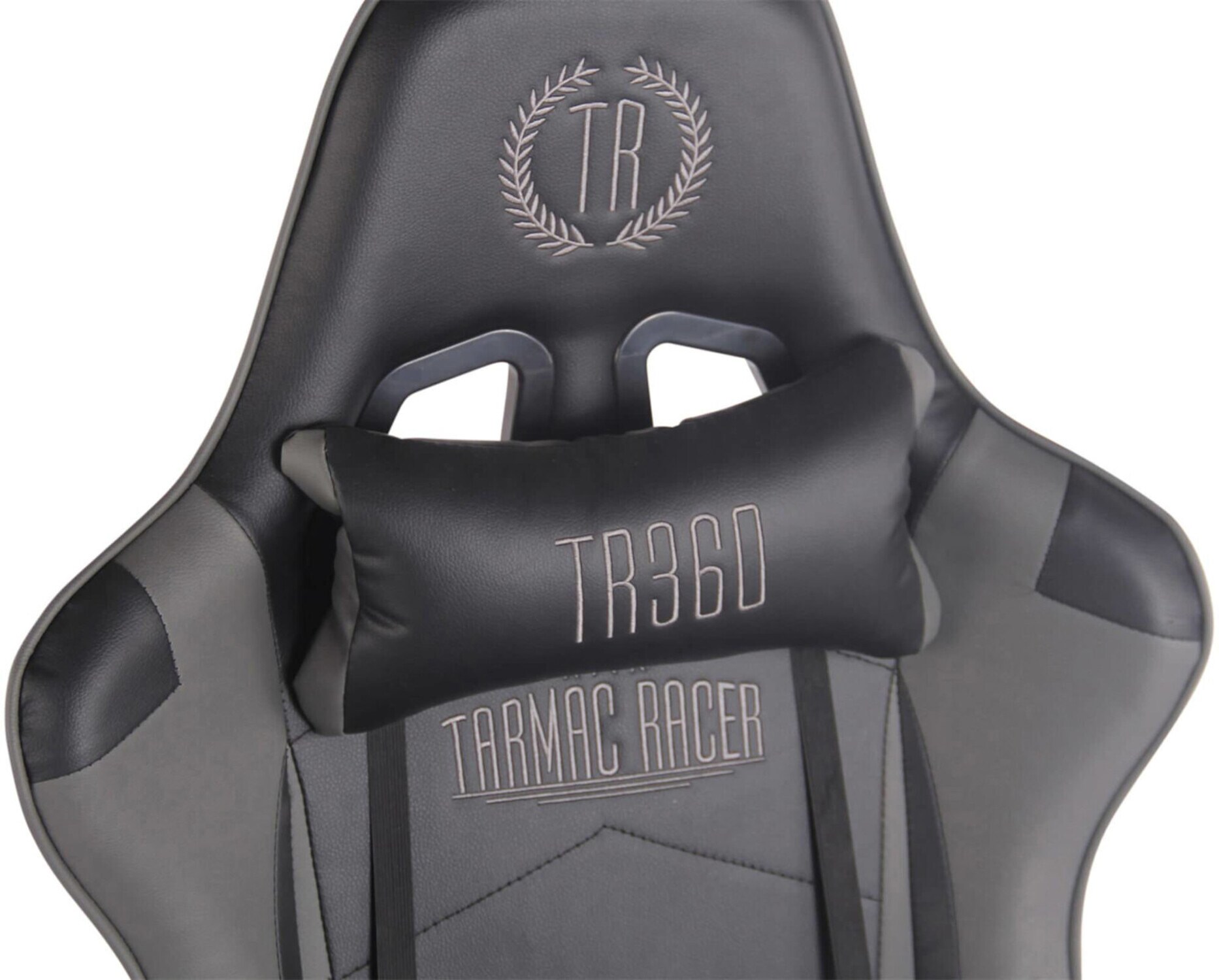 TPFLiving Racing Bürostuhl Turbine mit Fußablage Schwarz/Blau