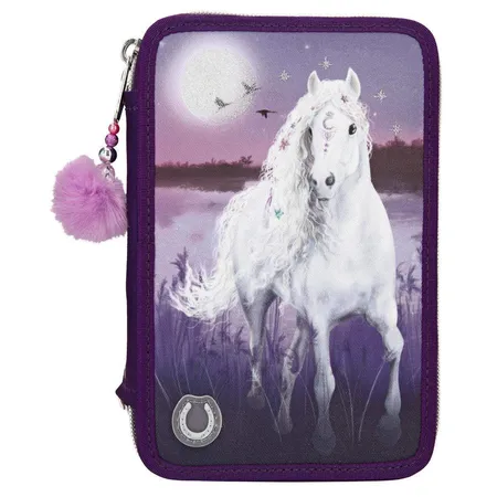 Depesche Miss Melody 3-Fach Federtasche Lila LED