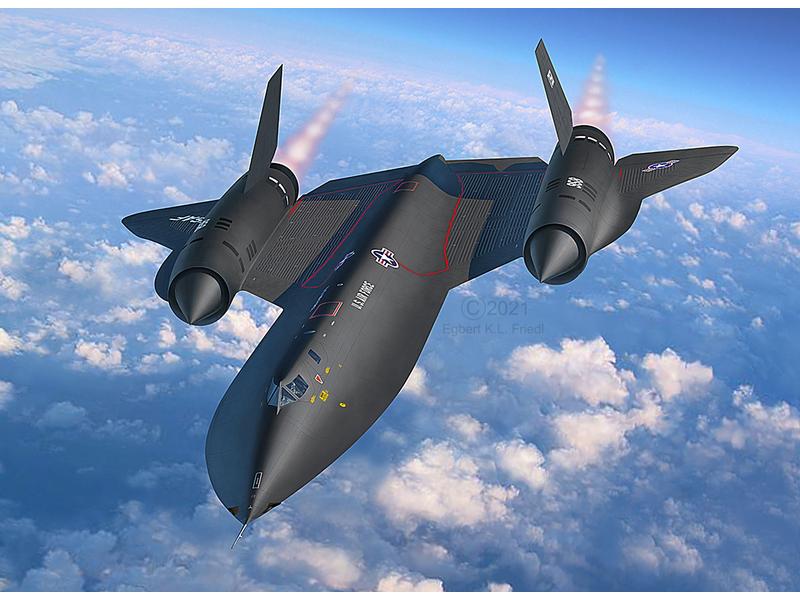 Revell Bausatz Lockheed SR-71 Blackbird 1:48 Lockheed SR-71 Blackbird Modellbausatz im Massstab 1:48