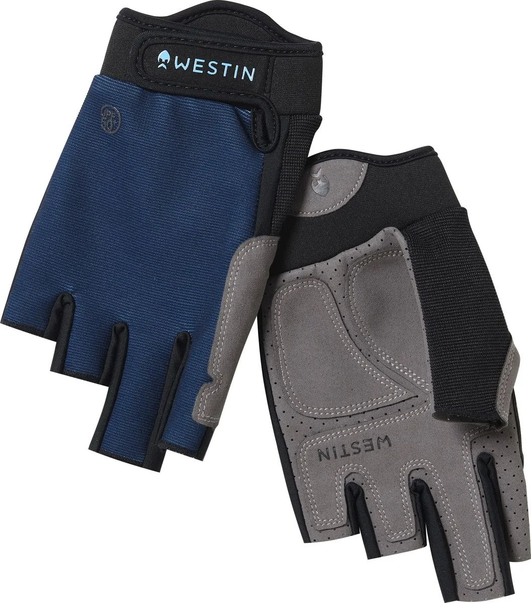 Westin Drip Upf Half Finger Glove Petrol Blue