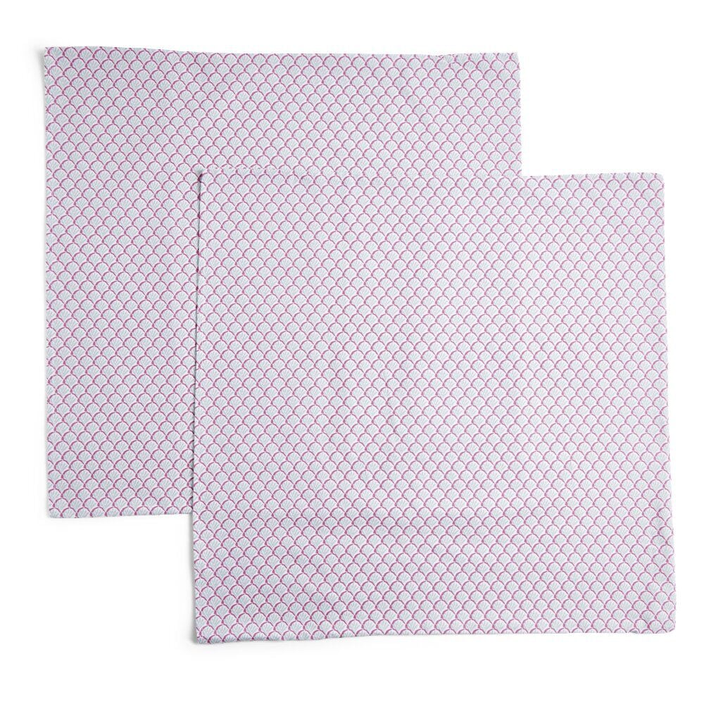 Lot de 2 taies d'oreiller en coton imprimé losanges 50x70cm