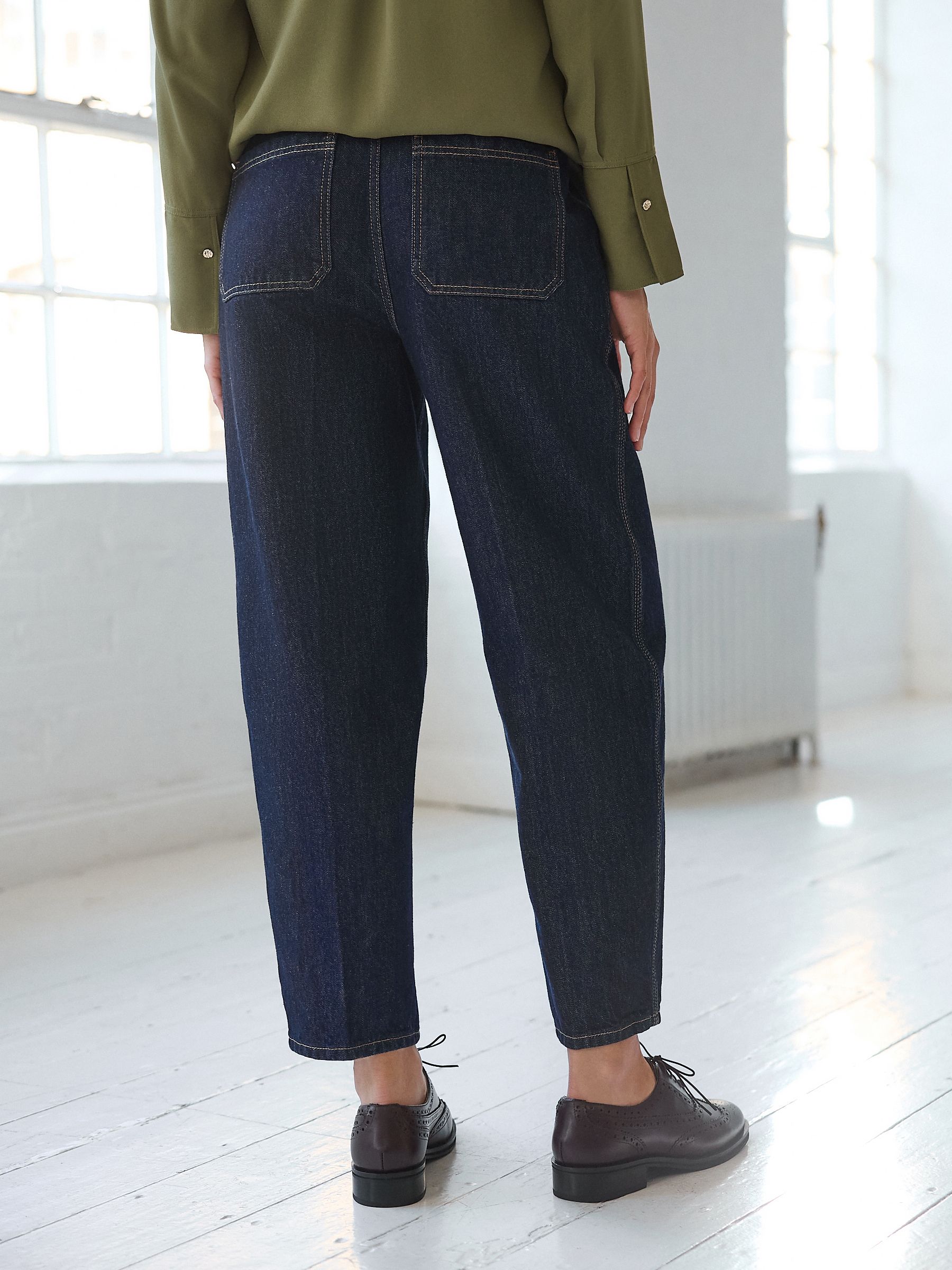 Wassing - 100% Cotton Balloon Barrel Jeans