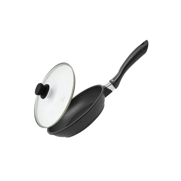 Poêle à frire en aluminium et couvercle en verre 20 cm Alucast Elo