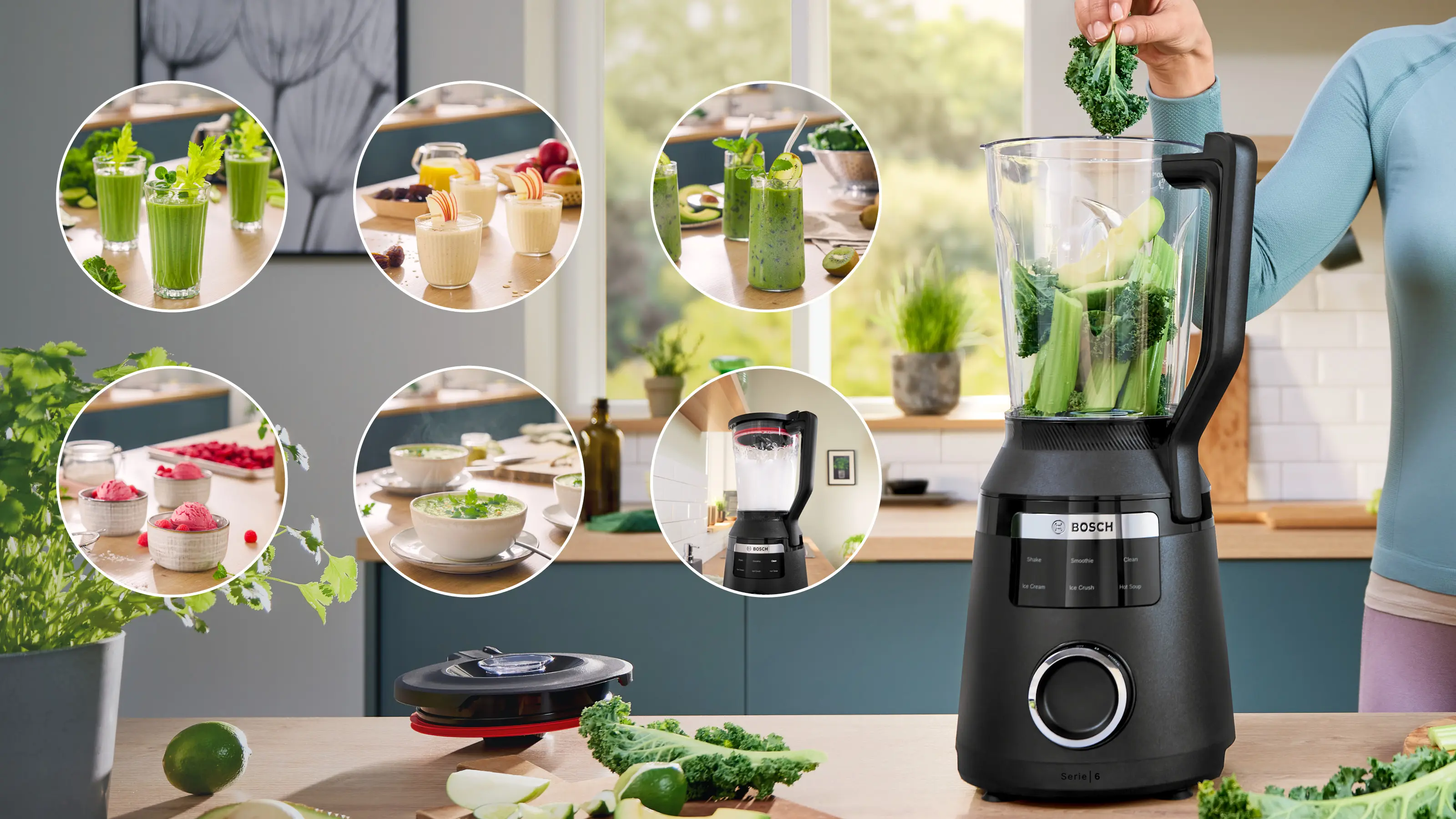 Serie 6 Blender met hoge prestaties VitaPower 1800 W Zwart