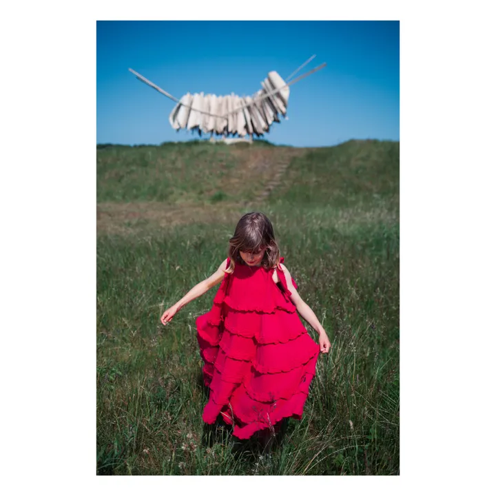 Daily Brat Robe à Volants | Rouge