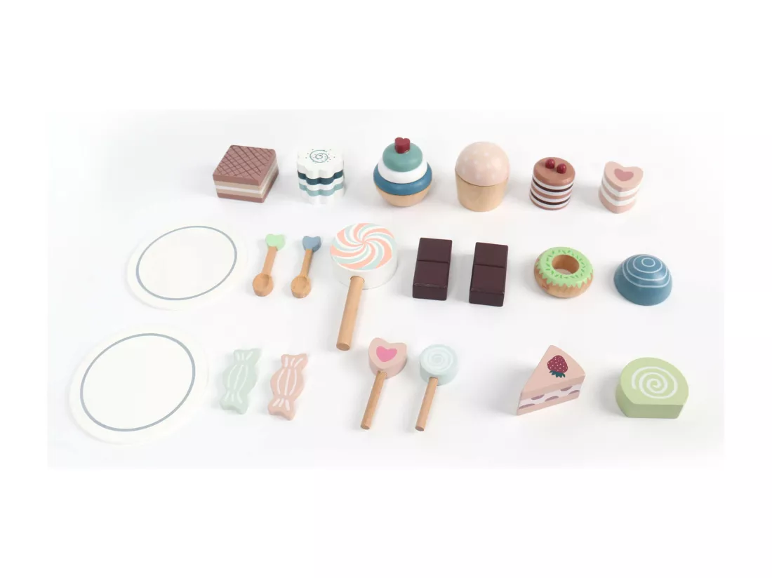 Jeu de Desserts et Pâtisseries pour Enfants Naryal À partir de 3 ans Bois Multicolore