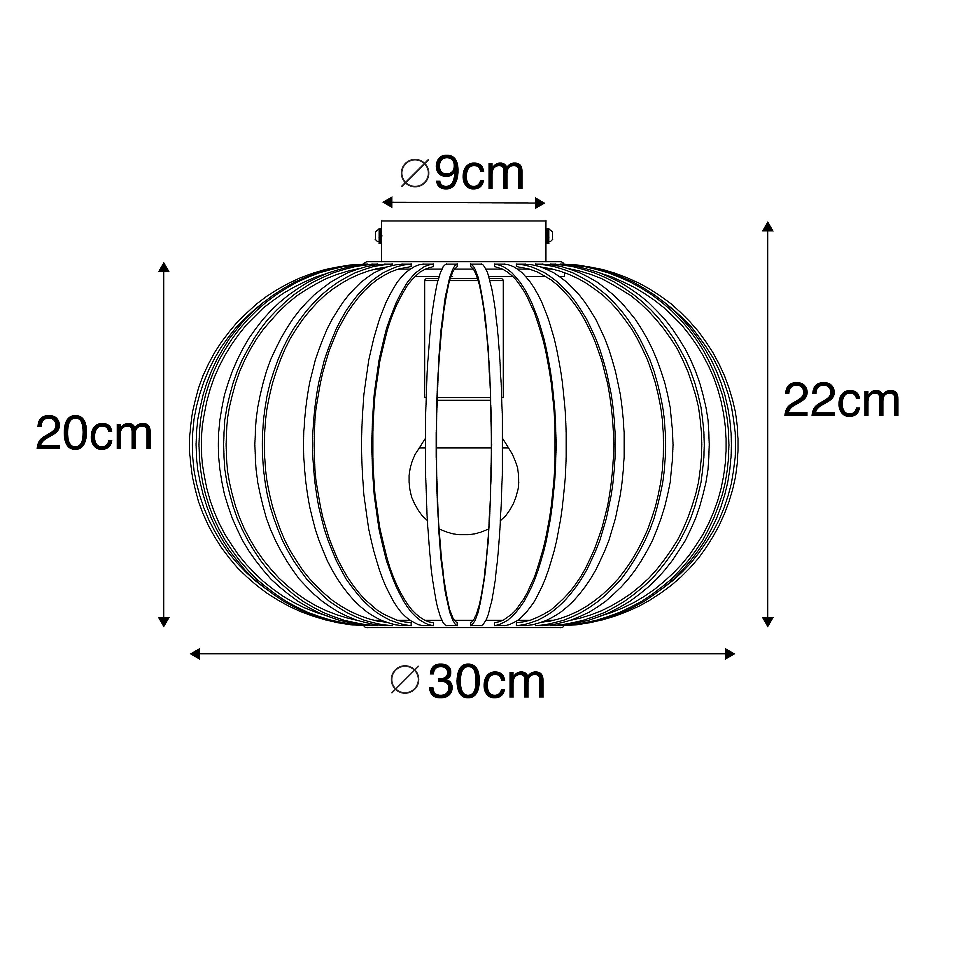 Design plafondlamp wit 30 cm - Johanna