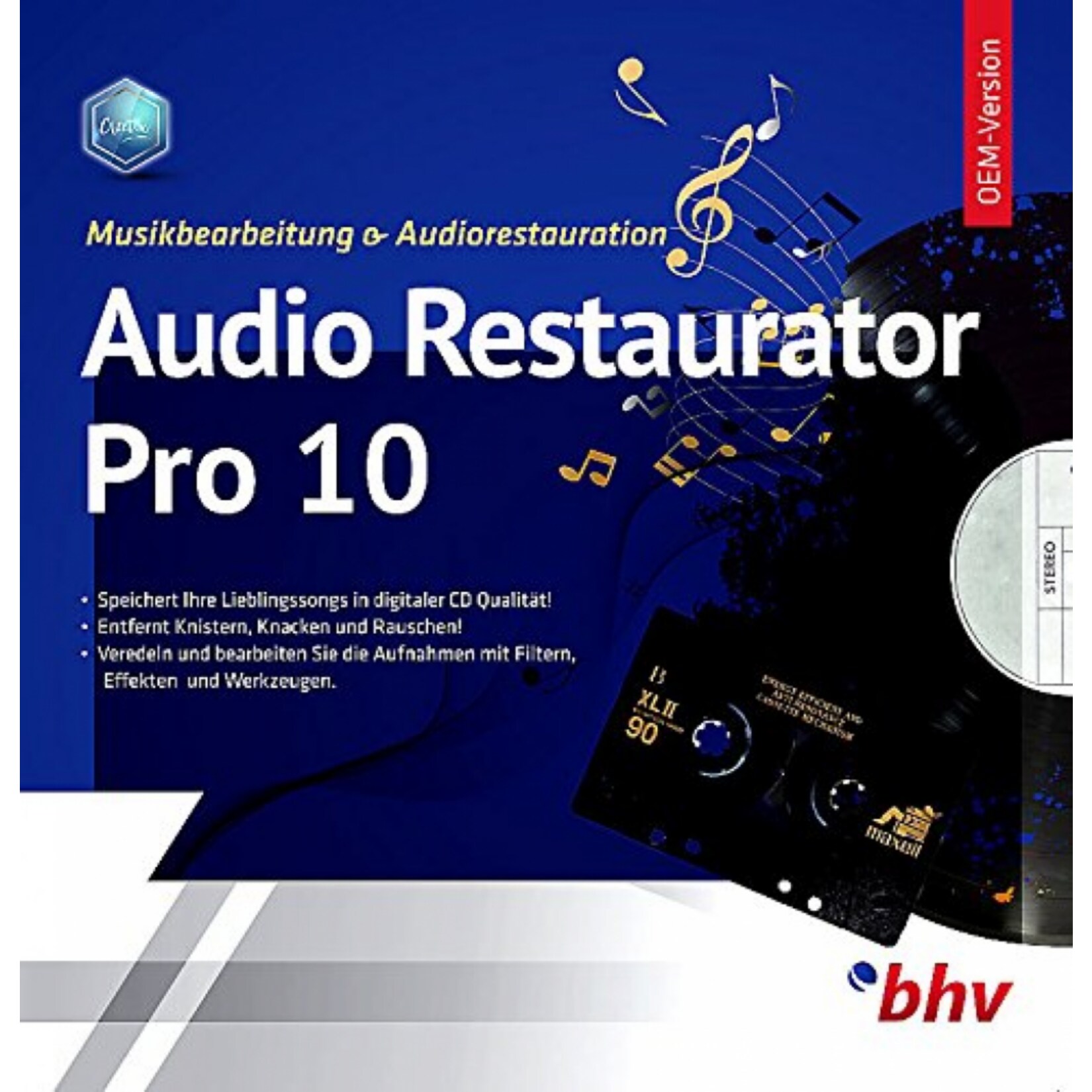 Q-Sonic UPL-855.MP3 Plattenspieler Digitalisierer Schallplatten- und MC+ Audio Restaurator Pro 10