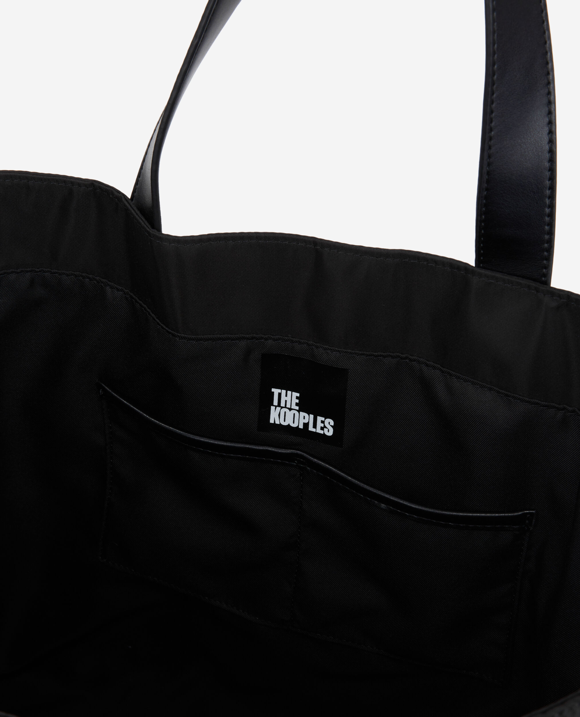 Grand sac cabas noir Tape logo