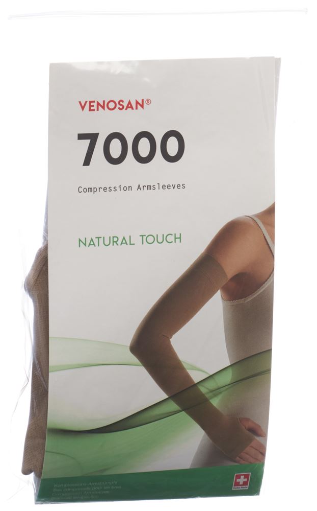 VENOSAN 7000 Z-H KKL2<br>1 Stück, M, lang mit Handansatz mit Schulterbefestigung beige