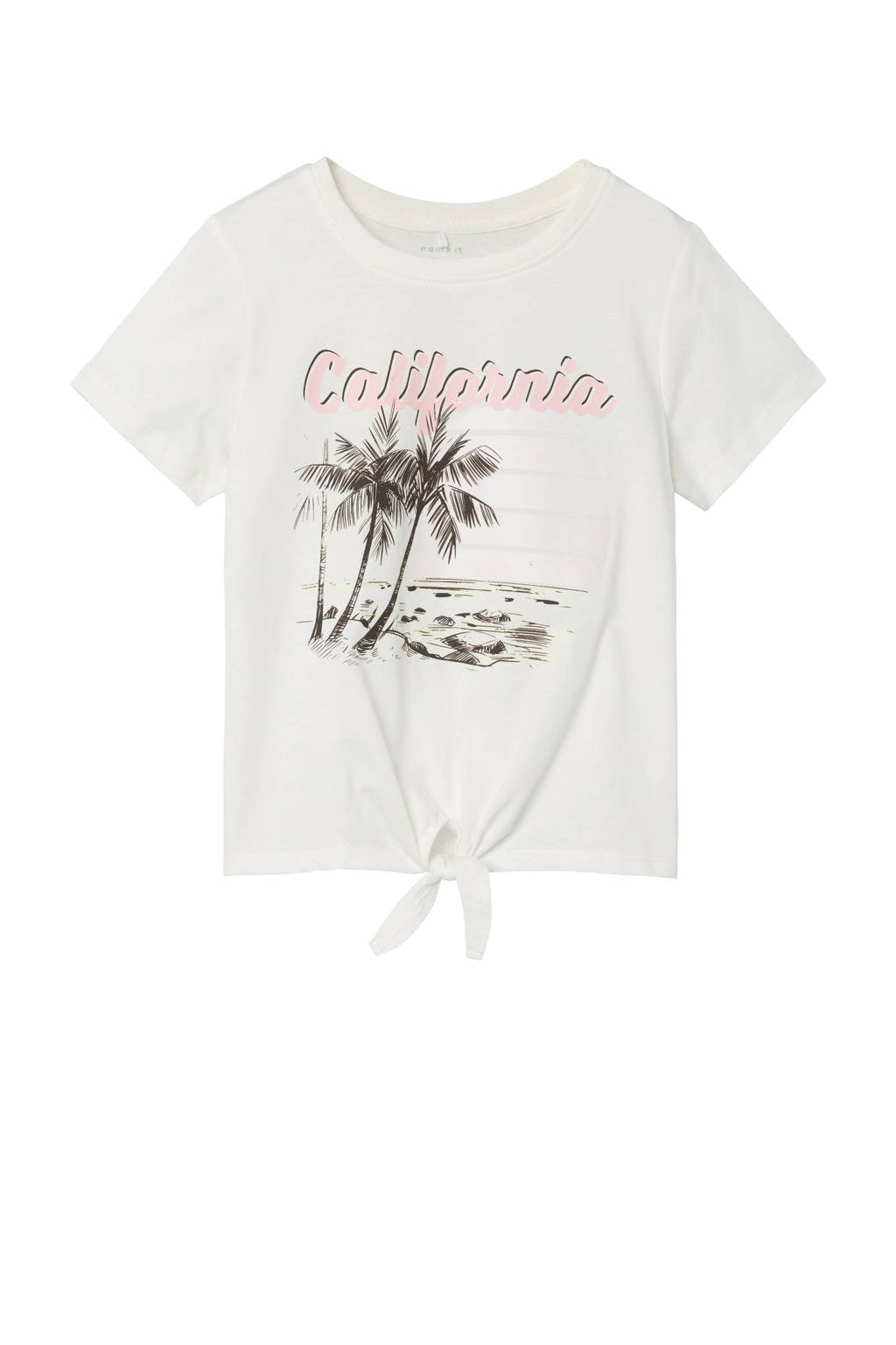 NAME IT T-shirt NKFZAKNOT met printopdruk offwhite