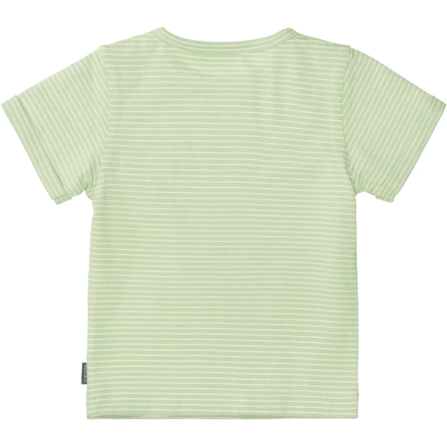 STACCATO T-Shirt dark mint gestreift