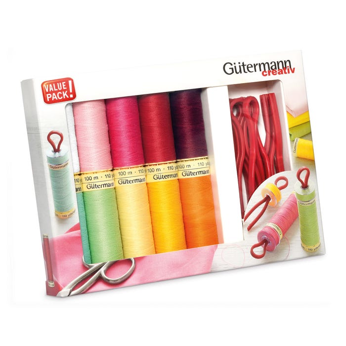 Gûtermann-Naaigarenset met 10 Bobbin Clips
