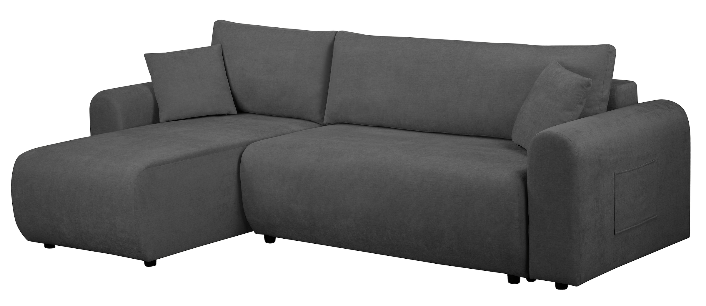 GOODproduct Ecksofa »JONAA, 241cm, L-Form, Schlafsofa, Boxspringfederung, Cord u. Struktur« 133/200cm, Recamiere links/rechts, Bettkasten, Cord u. Struktur