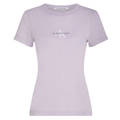 Tee-shirt à manches courtes femme Washed Monologo Slim CALVIN KLEIN
