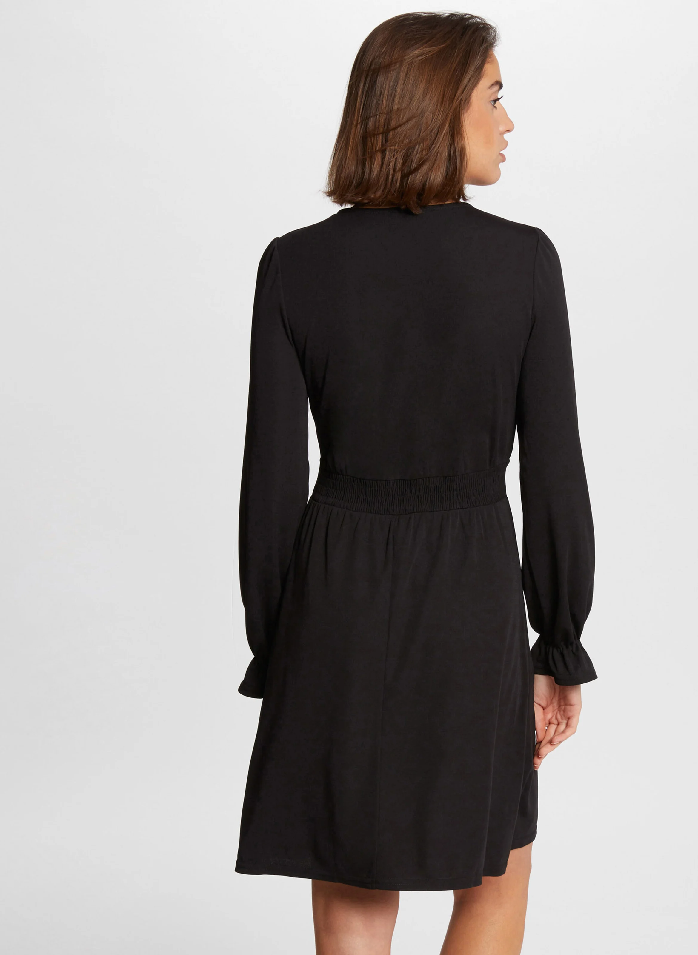 RSASHA - Robe courte col V | Noir