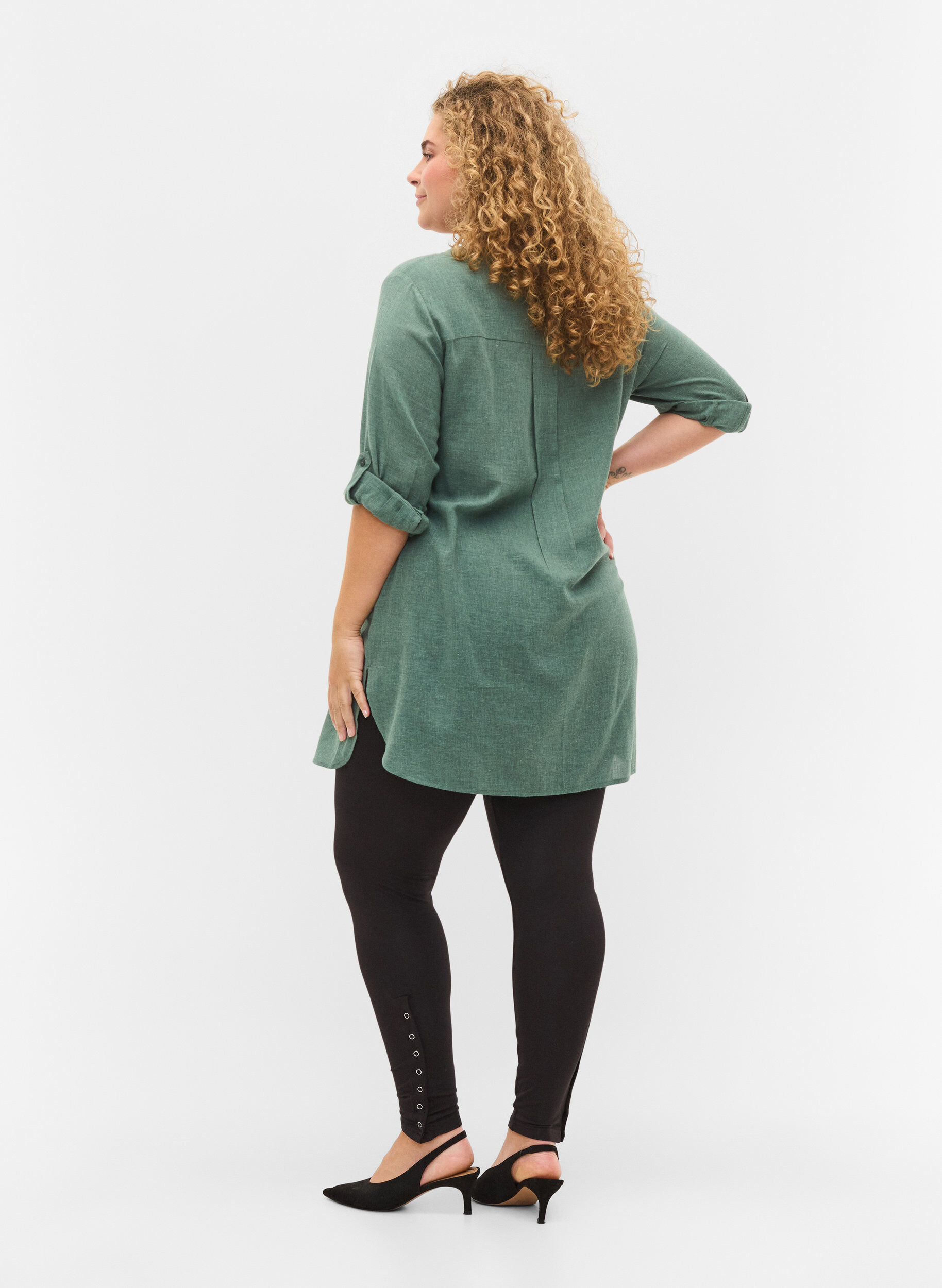 Viskose leggings med trykknapper