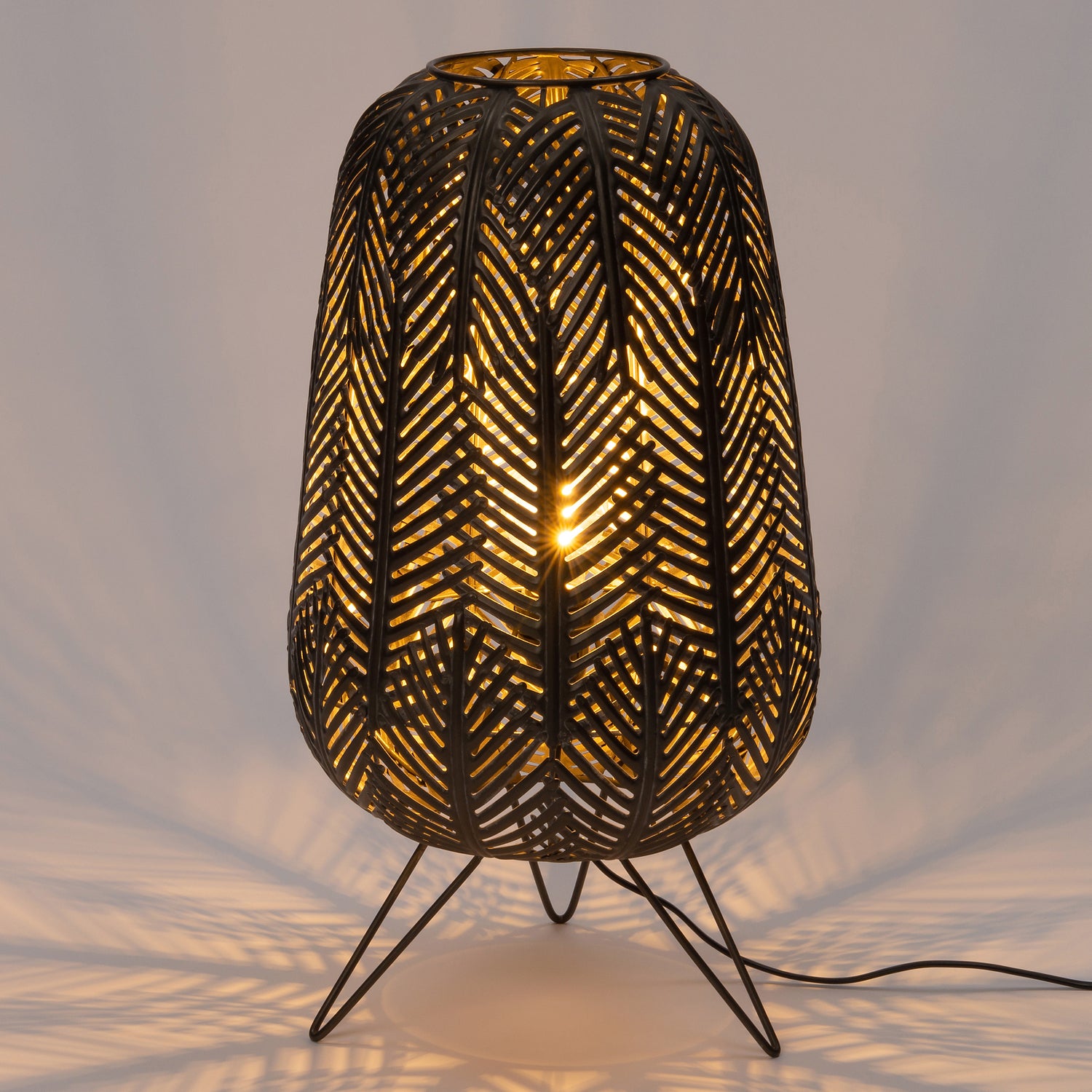 Intratuin vloerlamp Gyan zwart D 31,5 H 56 cm