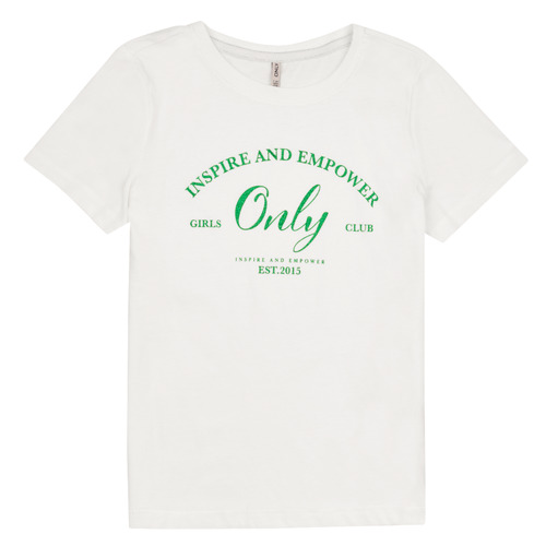 Only - KOGWENDY S/S LOGO TOP BOX CP JRS - Blanc