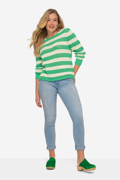 Slimjeans, bleached, 5-Pocket, mit recyceltem Polyester