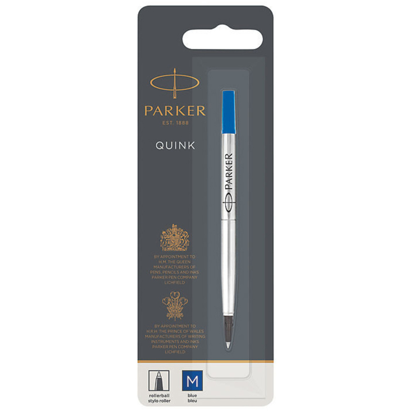 Parker Rollerballmine Quink M, blau, 0.7 mm
