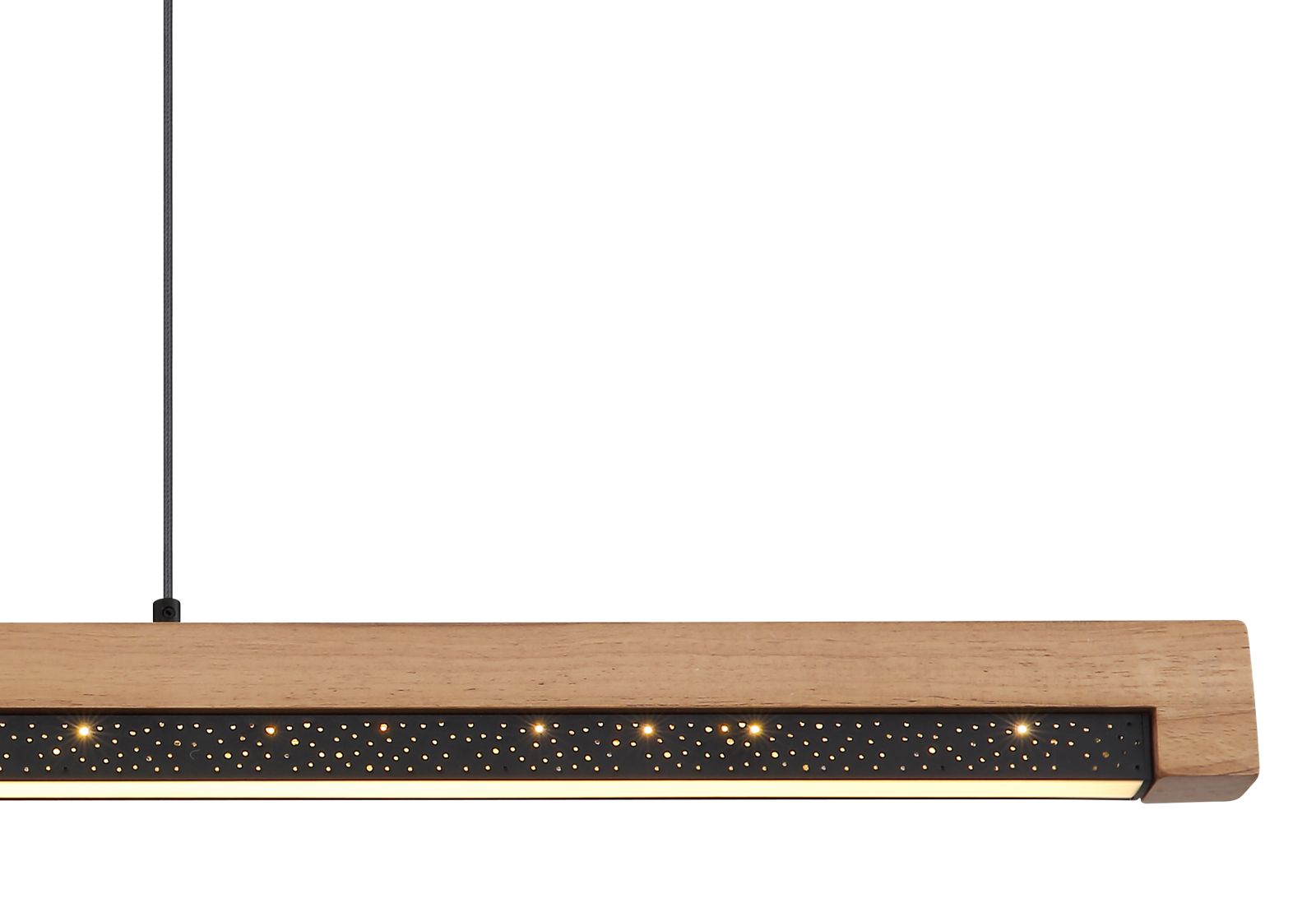 LED-Hängeleuchte - Holz-schwarz - 120 cm