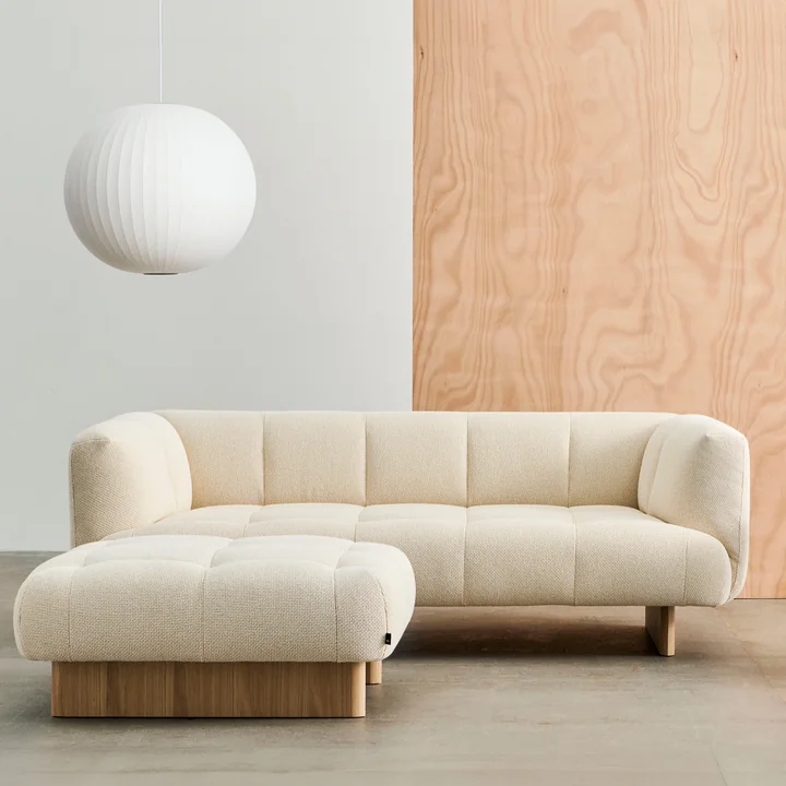 HAY - Quilton Lift 2-Sitzer Sofa, Eiche / Tartaglia 857