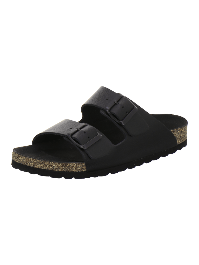 Pantoletten Damen Zweischnaller all black