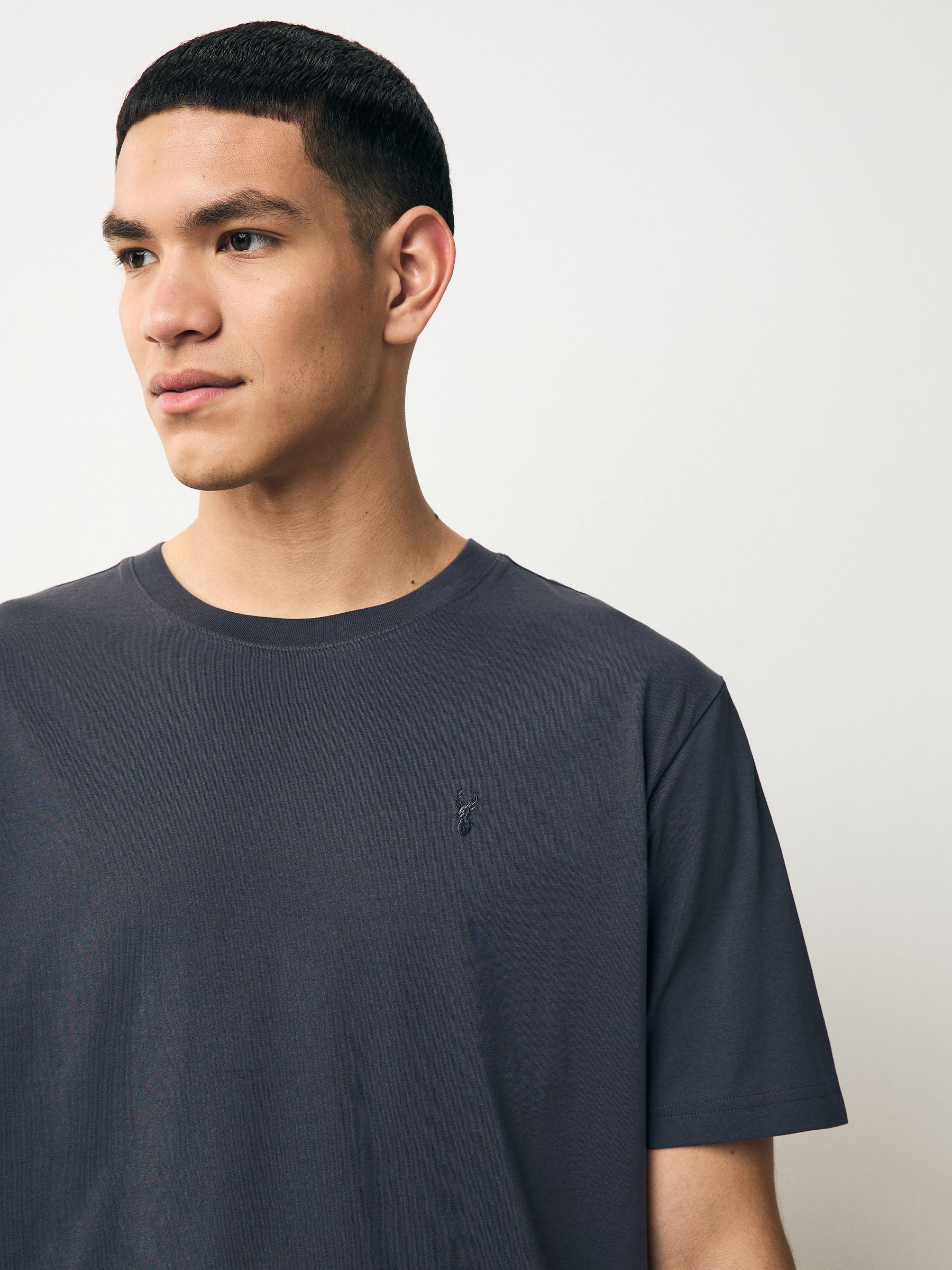 Grijs/roze/ecru/groen - Normale Pasvorm - Verpakking met 4 T-shirts