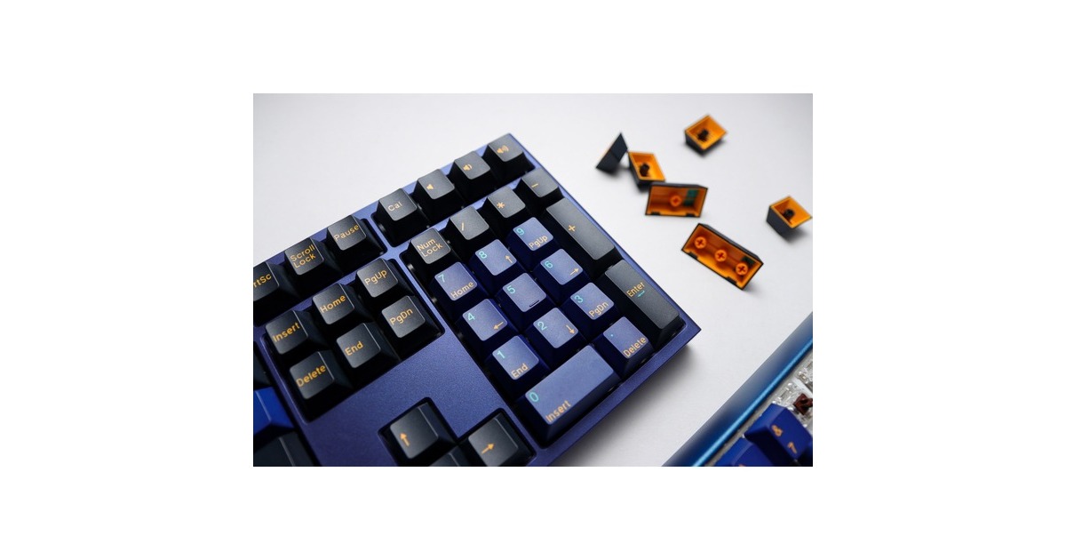 DuckyHorizon keycaps  (Donkerblauw/zwart, 133 stuks)