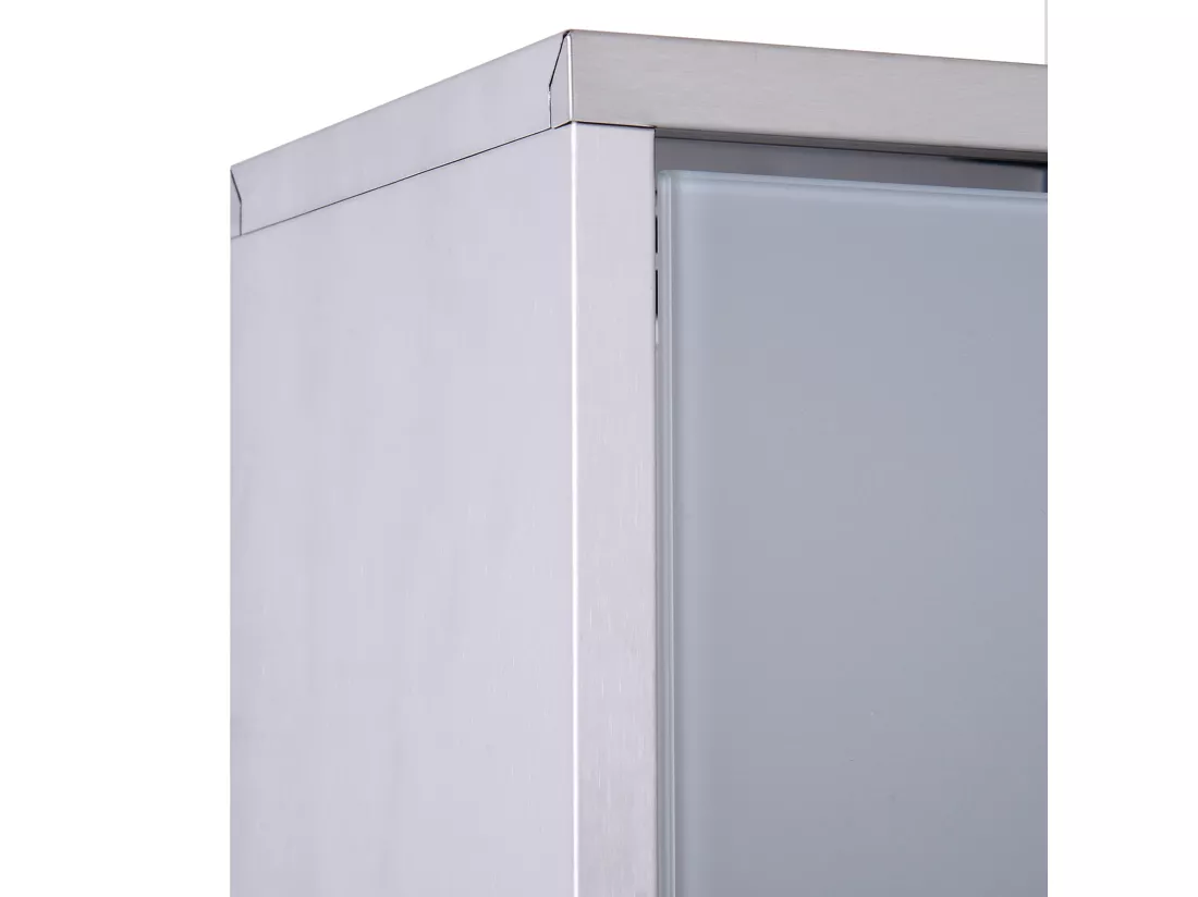Armoire à pharmacie murale verrouillable 3 niv. acier inox