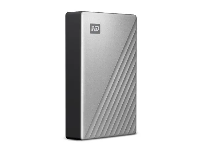 WD My Passport Ultra for Mac WDBPMV0040BSL - Harddisk - krypteret - 4 TB - ekstern (bærbar) - USB 3.0 (USB-C stikforbindelse) - 256-bit AES - sølv