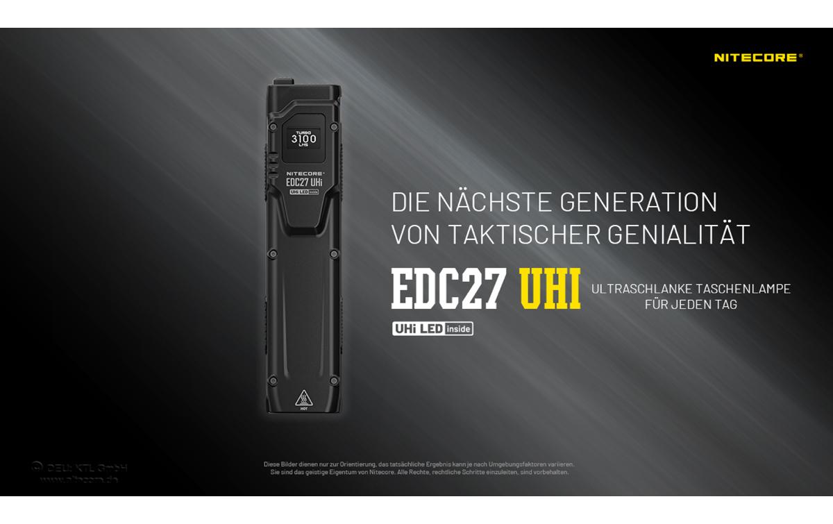 Taschenlampe EDC27 UHI 3100 lmDie Taschenlampe für Outdoor-Abenteuer