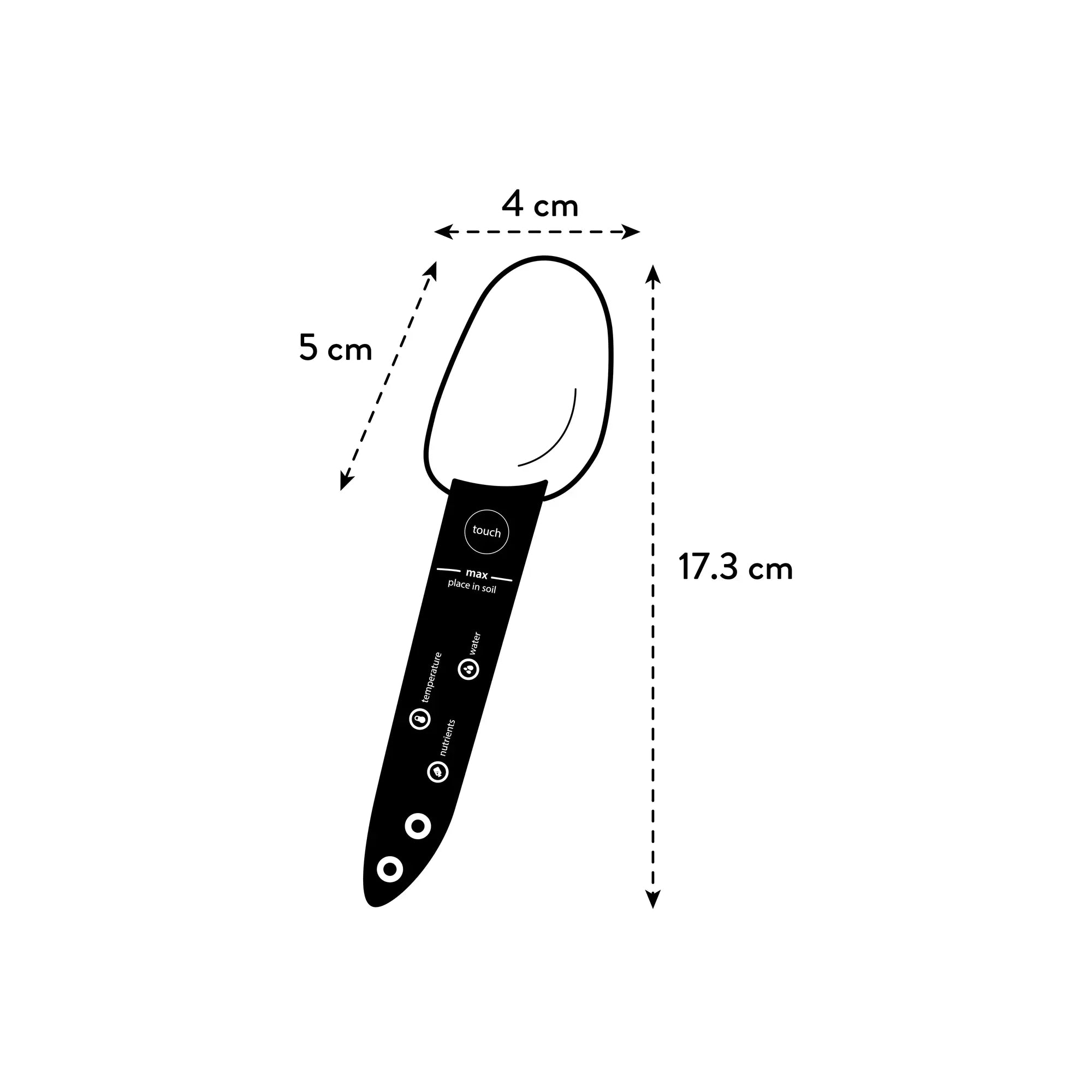 Elho Smart Pebble - Bruin - L 5 x B  x H 17 cm - Binnen